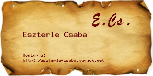 Eszterle Csaba névjegykártya